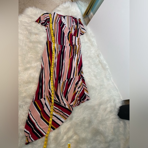 #516 LANE BRYANT Striped Asymmetrical Dress size 10/12 NWT - Picture 6 of 11